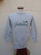 画像: 送料無料！50s VINTAGE SWEAT SHRTS {groton wood}PRINT ビンテージスウェット 染み込み